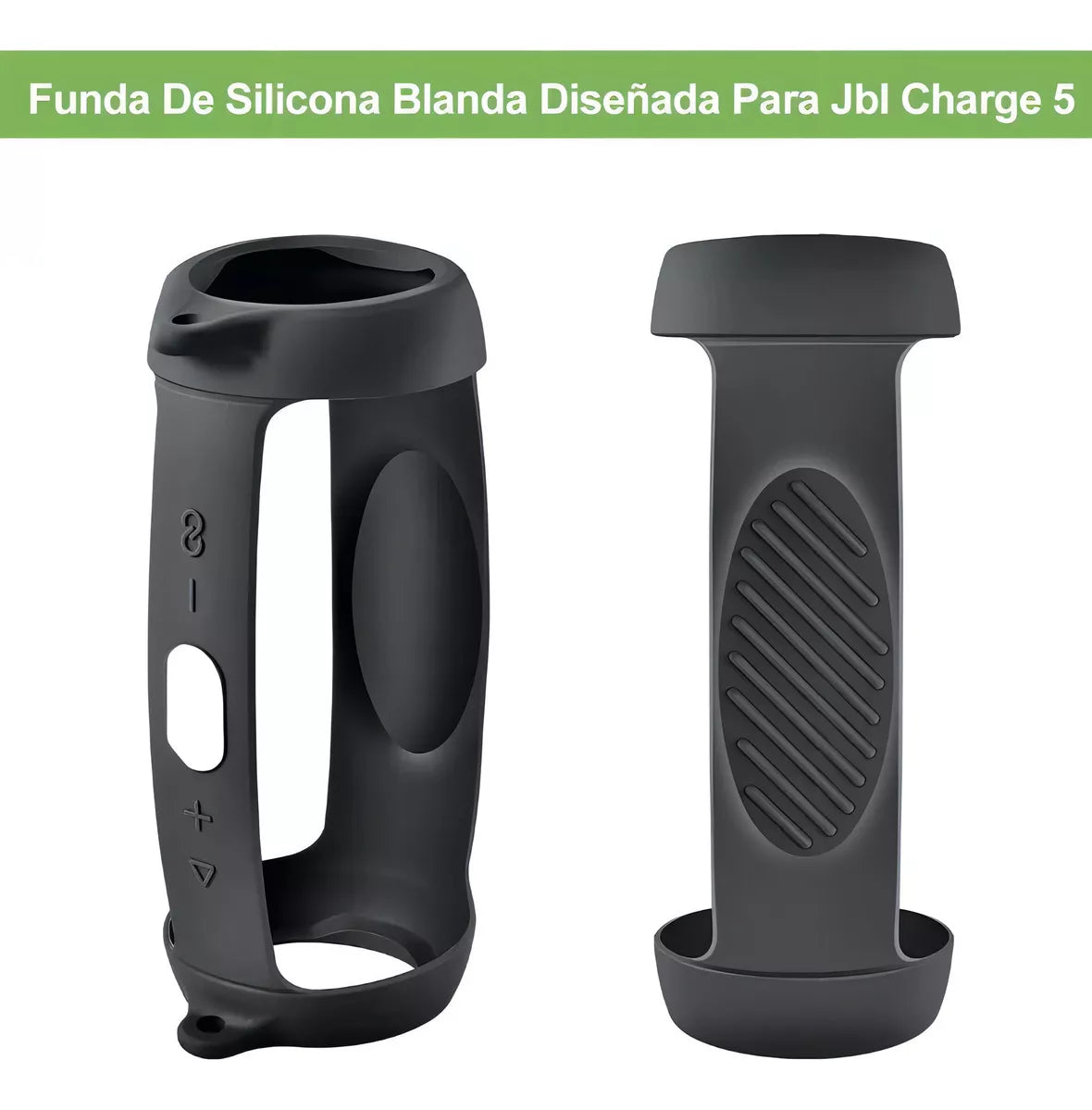 Funda Protectora De Silicona Jbl Charge 5 Color Negro - Bazarlibre