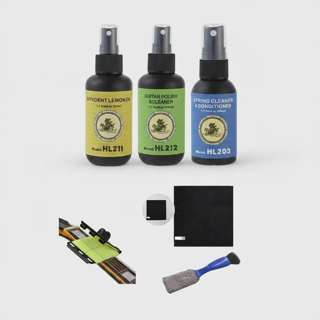 Kit Limpieza Instrumentos Musicales De Cuerda Bajo/guitarra