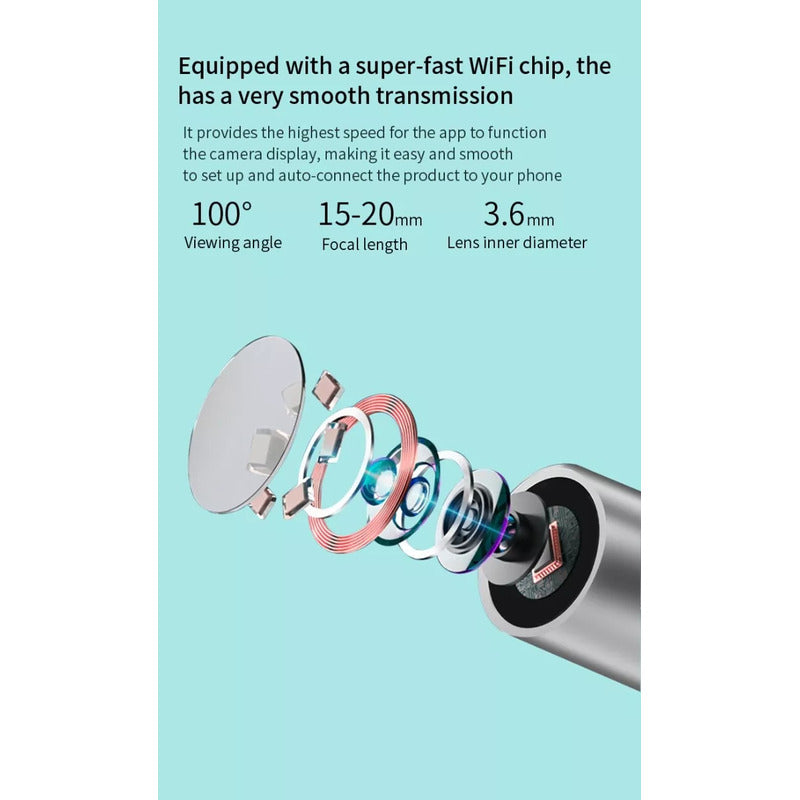 Limpiador De Oídos Cámara Wifi Hd Gran Angular Otoscopio - Bazarlibre