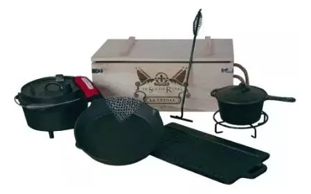 Cofre "Le Soleil Royal" cofre de madera con 4 productos y 2 accesorios de la Línea Outdoor - Bazarlibre