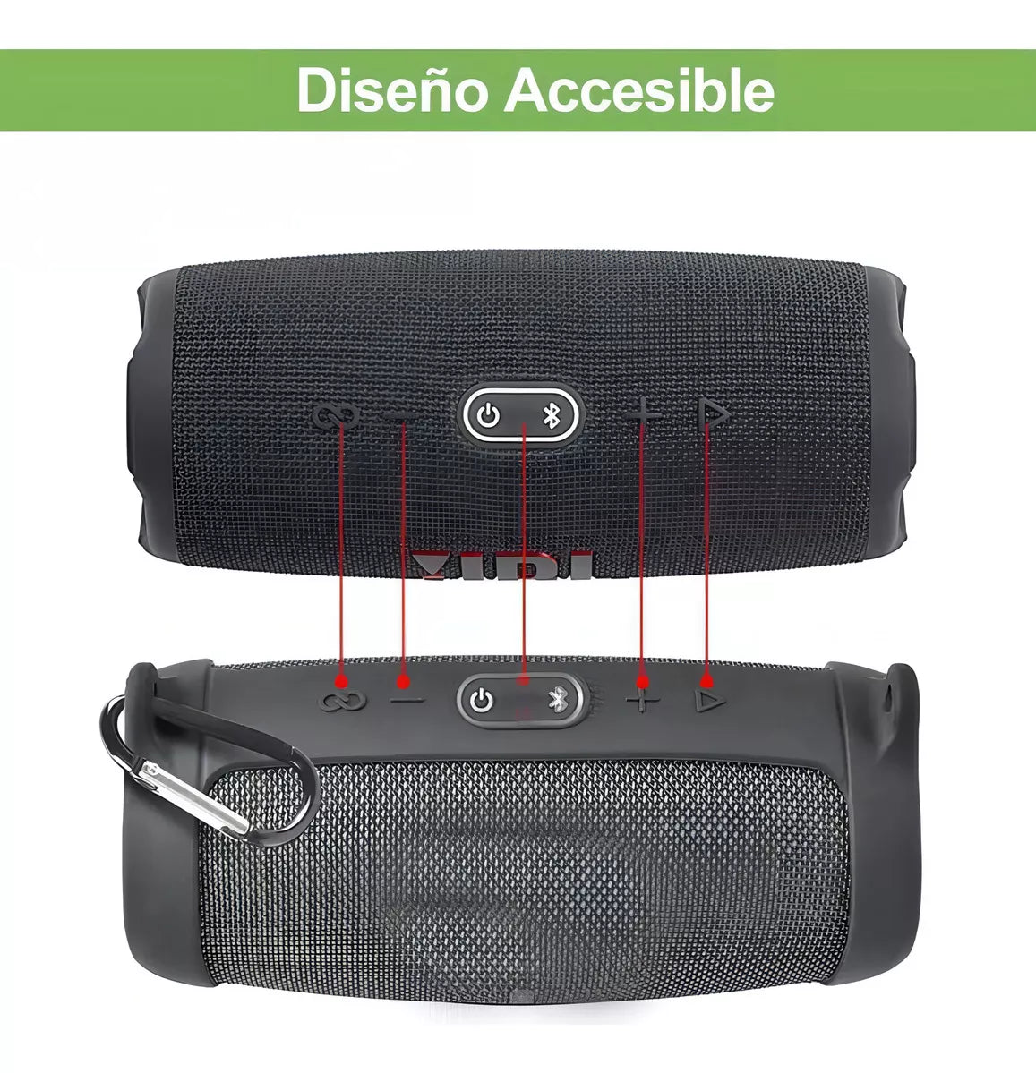 Funda Protectora De Silicona Jbl Charge 5 Color Negro - Bazarlibre