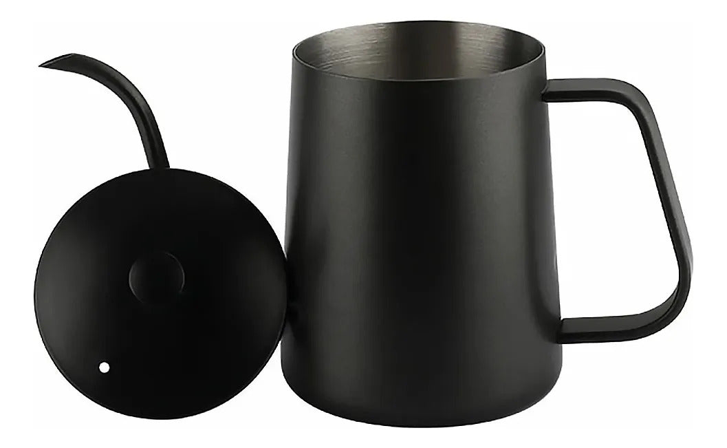 Tetera Barista Cisne Acero Inoxidable Café 600 Ml  Negro Negro
