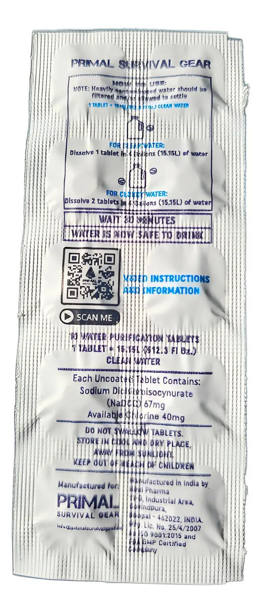 10 Tabletas Purificadoras De Agua Para 150 Lt Cada Una Agua