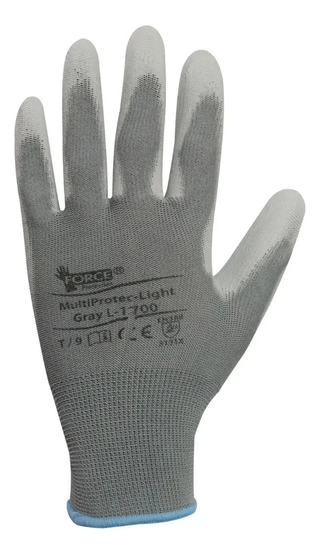 Guante De Seguridad Multiprotec Pu Gris Flex L1700 Talla 9 Talla 9