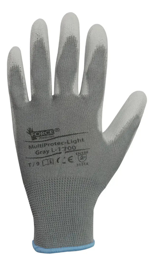 Guante De Seguridad Multiprotec Pu Gris Flex L1700 Talla 9 Talla 9