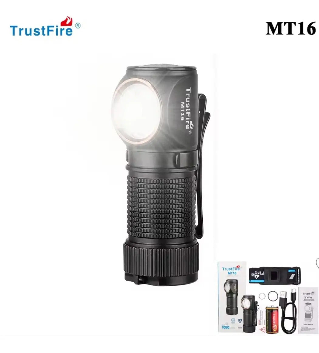 Linterna Compacta Trustfire Mt16 1050lum Blanco Negra