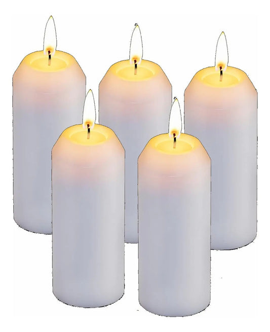 Pack 5 Velas Para Candelabro Linterna Uco 10-15 Hrs Blanco Uco Candle Sin Fragancia