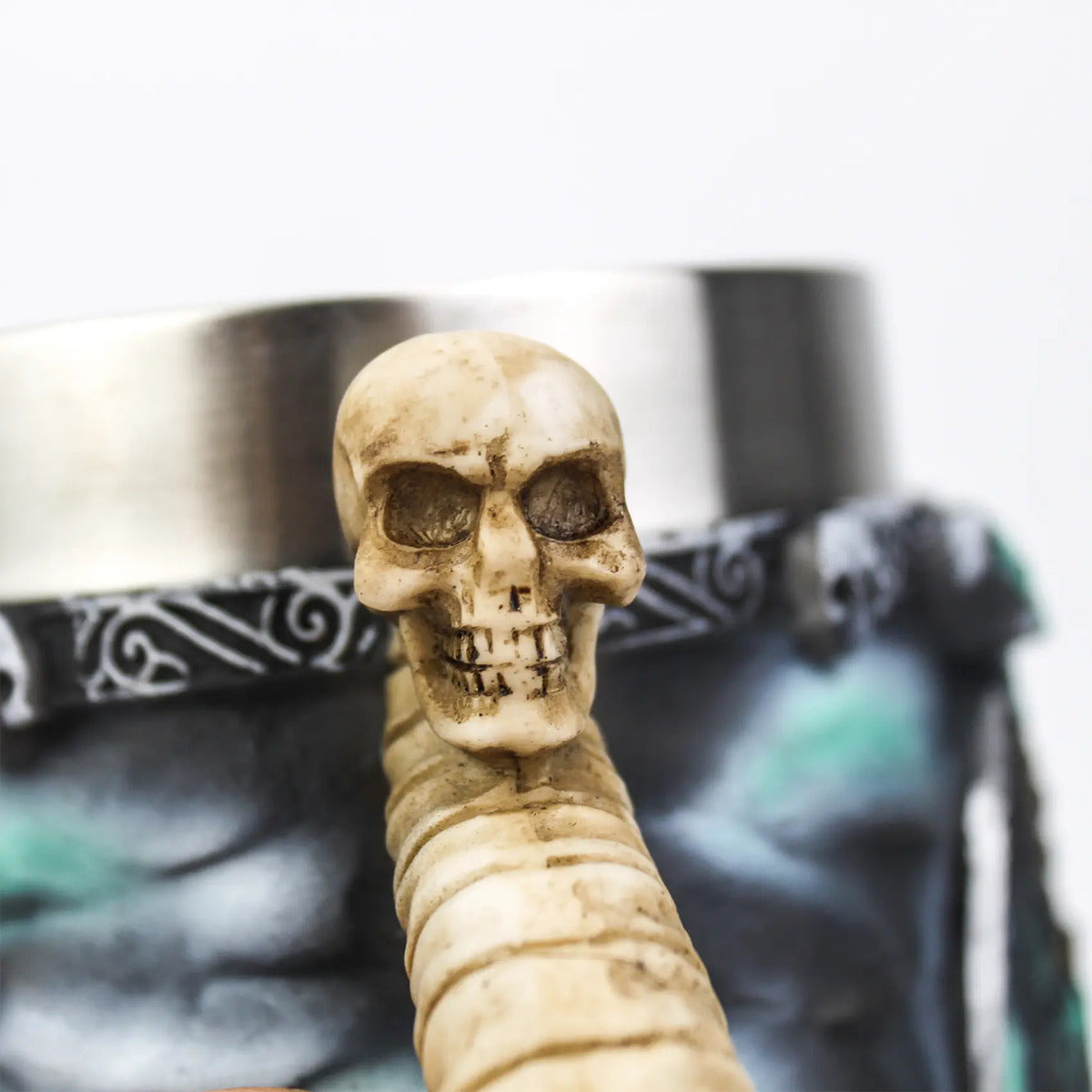 Jarro Mug Taza De Acero Inoxidable Resina De La Muerte Azul Marino