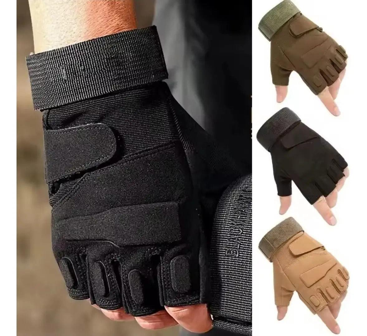 Guantes Tácticos Negros Talla M Negro M