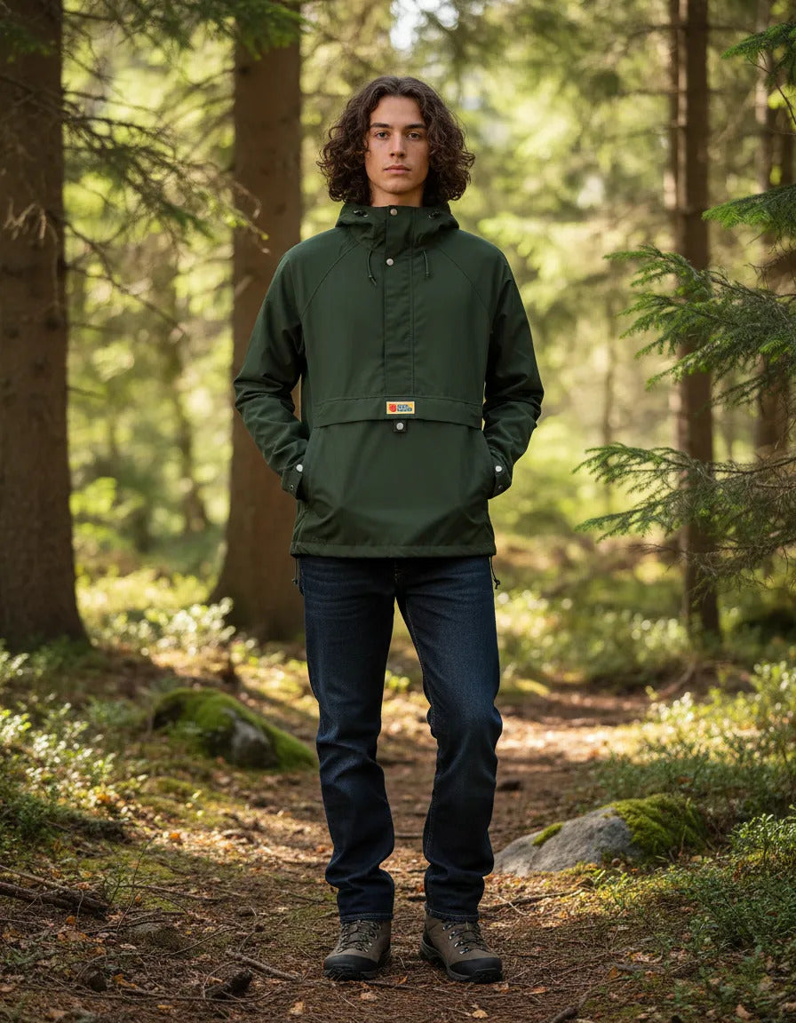 Chaqueta Fjällräven Vardag Anorak Xxl Original Deep Green Xxl Liso
