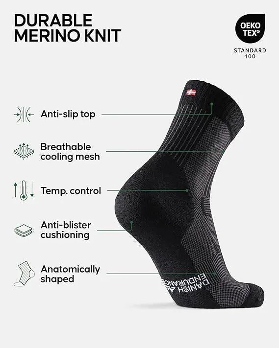Calcetines Danish Endurance Negros 42-47 Negro Logo 42-47