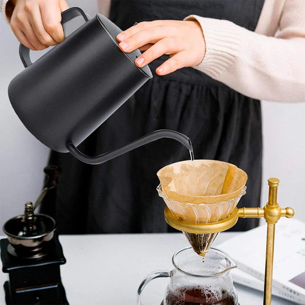 Tetera Barista Cisne Acero Inoxidable Café 600 Ml  Negro Negro